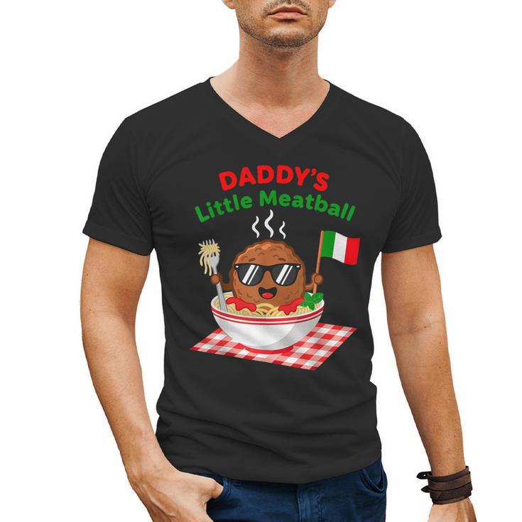 Couple Daddy's Little Meatball Italian Men Men's V-Neck T-Shirt
