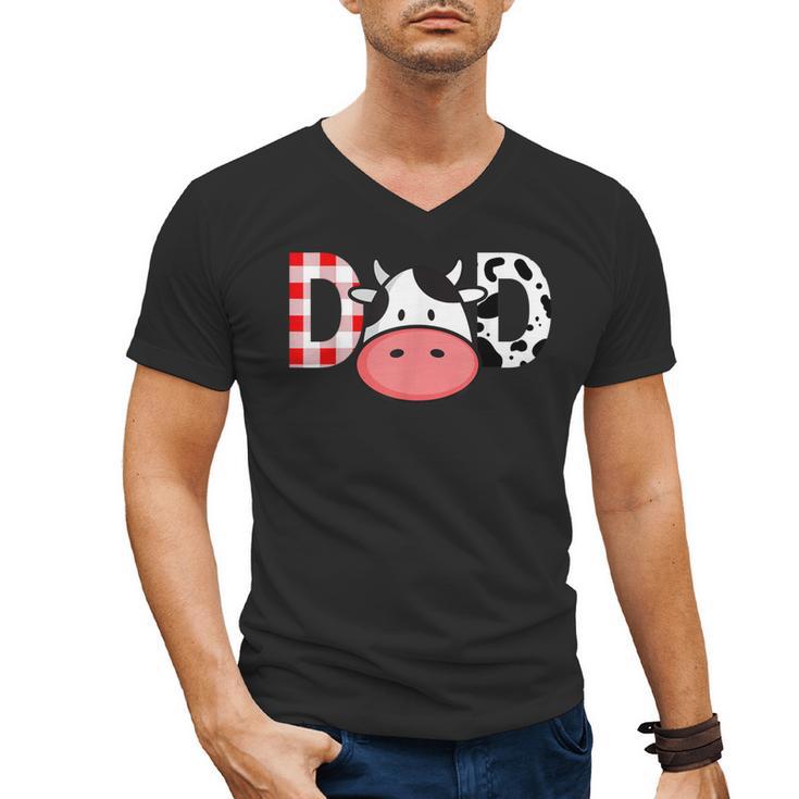 Cow Mom Or Dad Birthday Farm Birthday Party Men's V-Neck T-Shirt