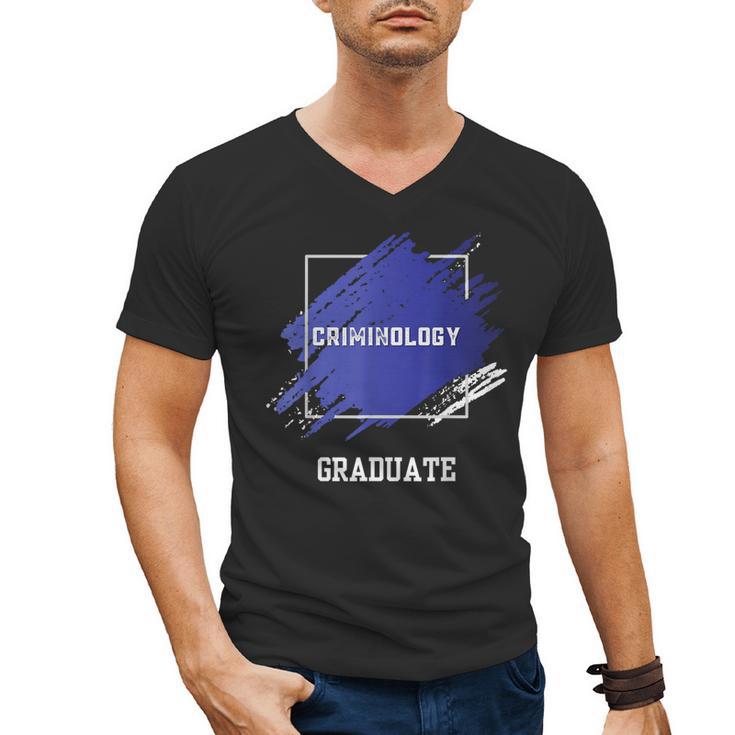 Criminology Graduation Graduated Degree University Student Men's V-Neck T-Shirt