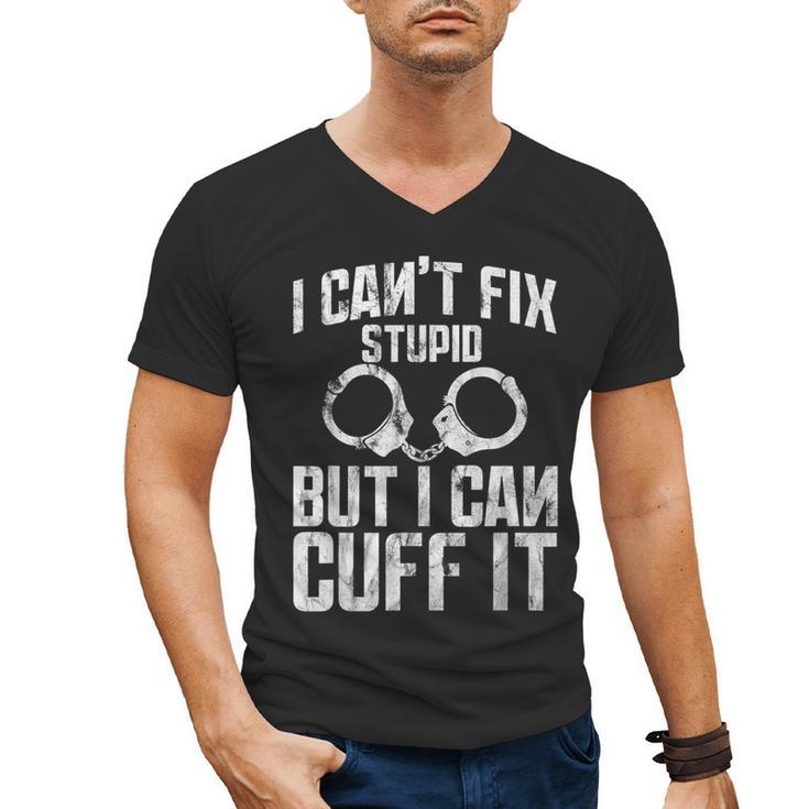 I Cuff Stupid Police Officer T Shirt Academy Graduation Men's V-Neck T-Shirt