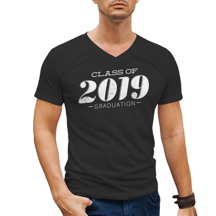 Cute Class Of 2019 Distressed Senior Graduation 2019 Men's V-Neck T-Shirt