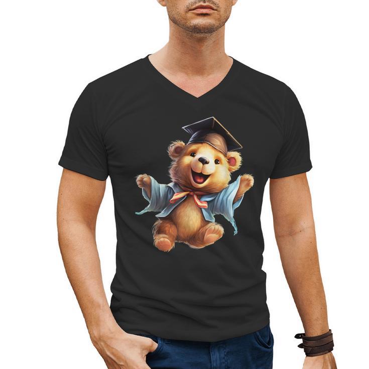 Cute Graduation Bear To Celebrate Your Graduate Men's V-Neck T-Shirt