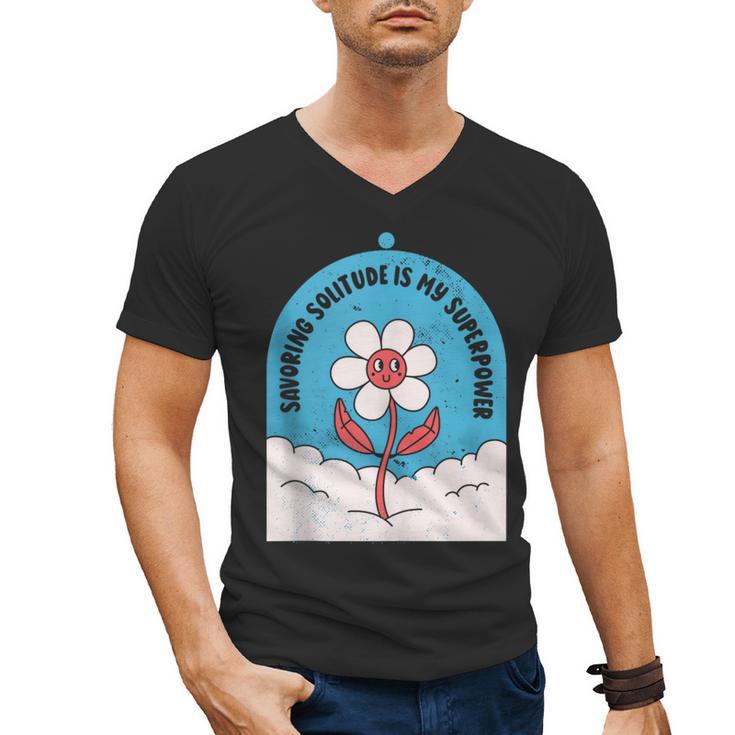 Cute Introvert Shy Teen Anti-Social Inner Strength Men's V-Neck T-Shirt