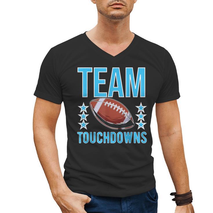 Cute Team Touchdowns Gender Reveal For Mom And Dad Men's V-Neck T-Shirt