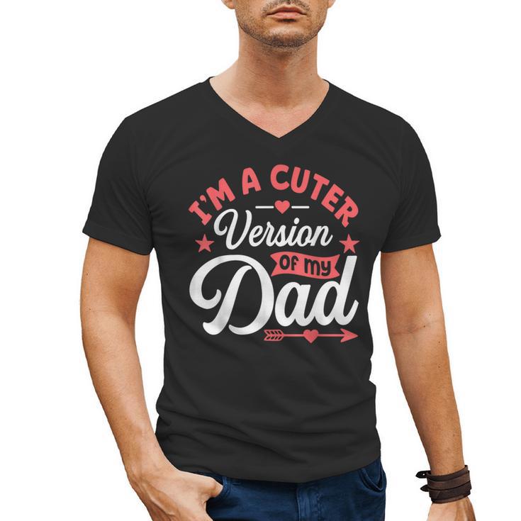Cuter Version Of Dad Cute Kid Boy Girl Proud New Dad Men's V-Neck T-Shirt