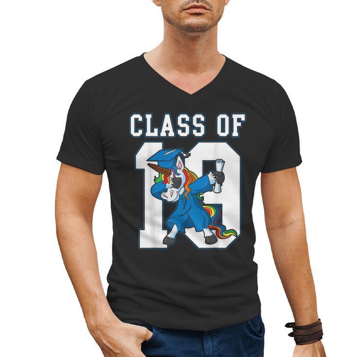 Dabbing Graduation Class Of 2019 Unicorn Shirt Men's V-Neck T-Shirt