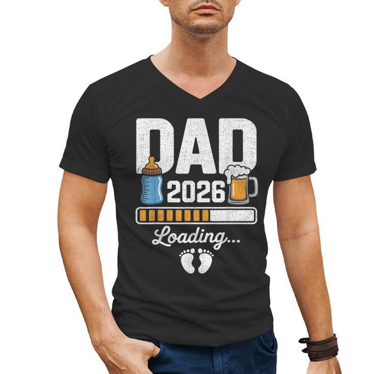 Dad 2026 Loading Expecting New Baby Announcement Men Men's V-Neck T-Shirt