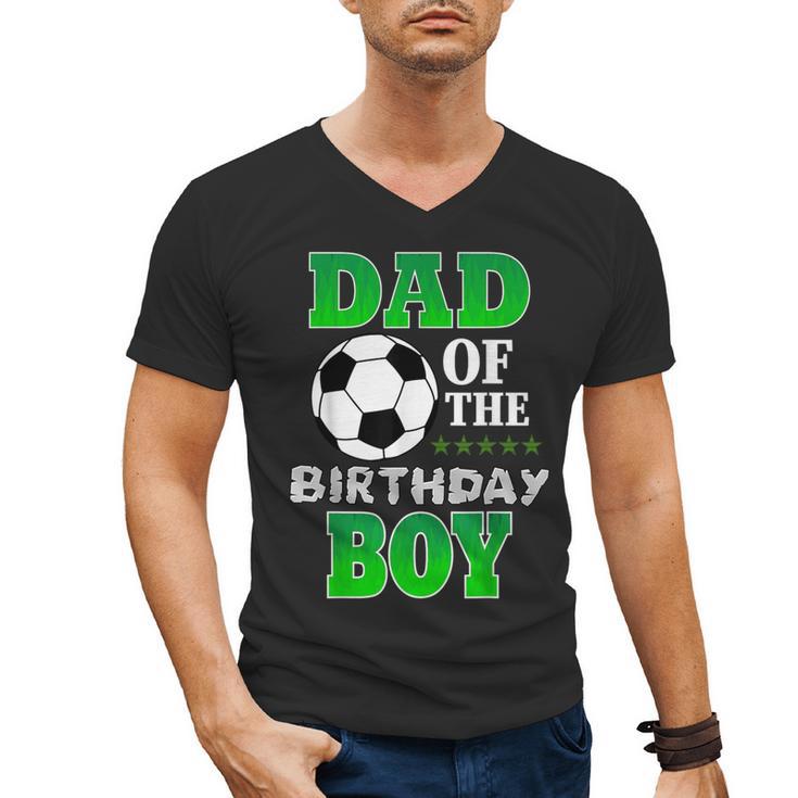 Dad Of The Birthday Boy Soccer Stars Outfit Men's V-Neck T-Shirt