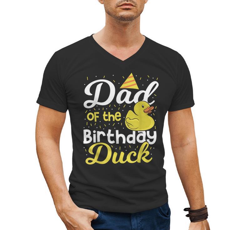 Dad Of The Birthday Duck Boy Rubber Duck Birthday Girl Men's V-Neck T-Shirt Dad Of The Birthday Duck Boy Rubber Duck Birthday Girl Men's V-Neck T-Shirt