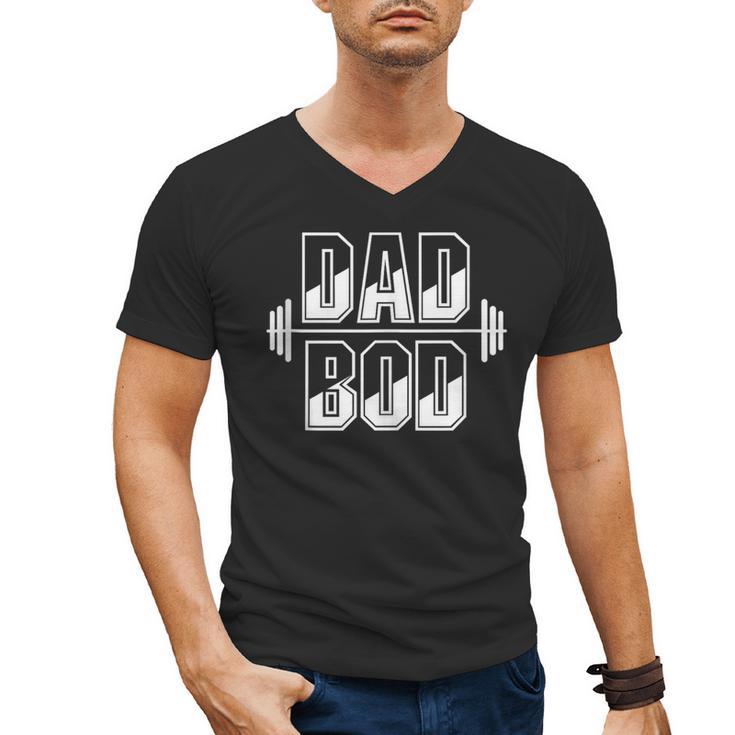 Dad BOD Gym Workout Small Men's V-Neck T-Shirt