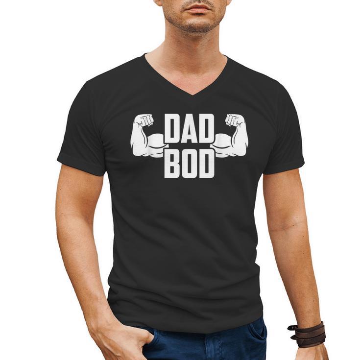 Dad Bod Muscle Strong Man Daddy Fathers Day Men's V-Neck T-Shirt