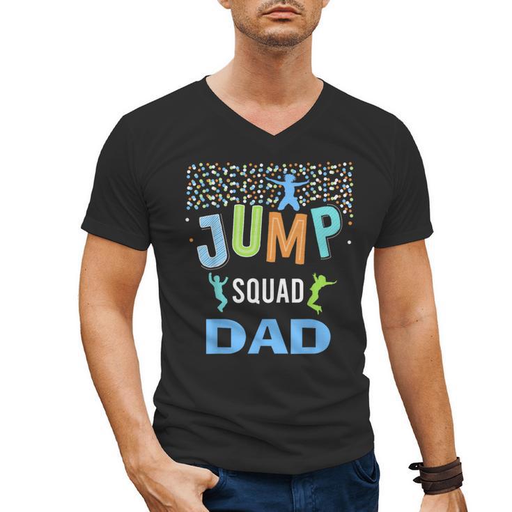 Dad Daddy Jump Squad Birthday Boy Trampoline Jumper Bday Men's V-Neck T-Shirt