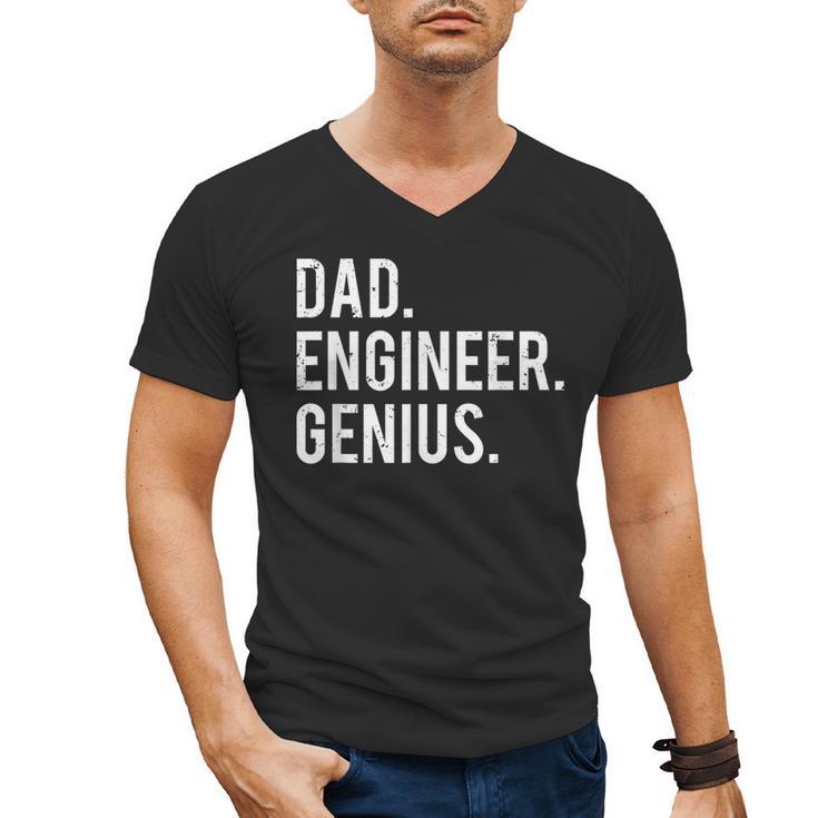 Dad Engineer Genius Cute Engineering Father Men's V-Neck T-Shirt