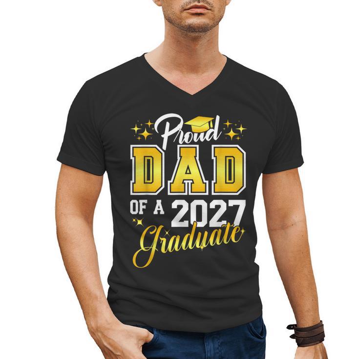 Dad Graduation Senior 2027 Proud Dad Of a 2027 Graduate Men's V-Neck T-Shirt
