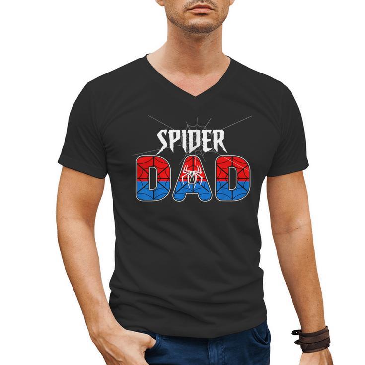 Dad And Mom Spider Family Matching Birthday Halloween Men's V-Neck T-Shirt