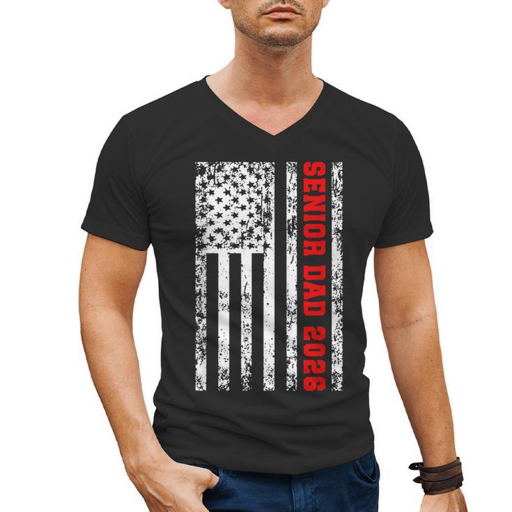 Dad Senior 2026 Proud Dad Of A Class Of 2026 Graduate Flag Men's V-Neck T-Shirt