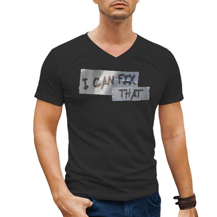 Dad Shirt Duct Tape I Can Fix That TShirt Men's V-Neck T-Shirt