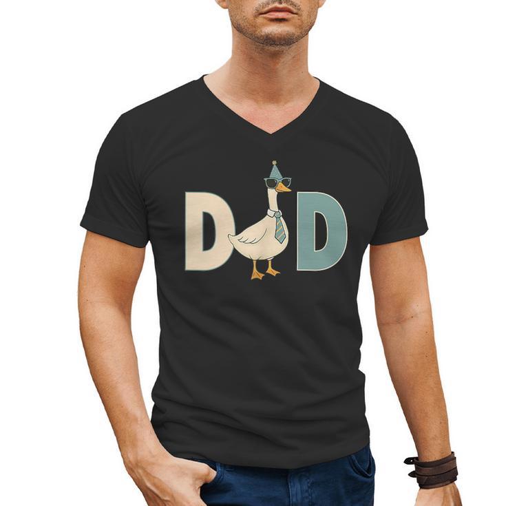 Dad Silly Goose 1st Birthday Family Matching Pocket Men's V-Neck T-Shirt