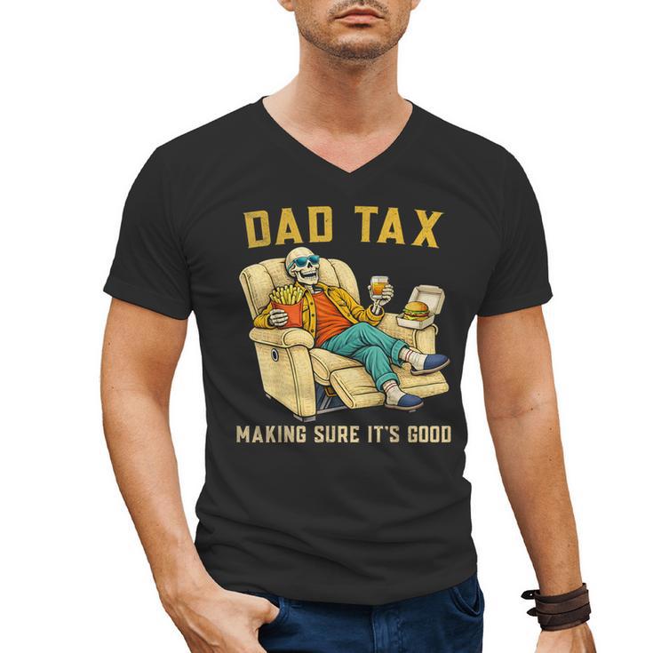 Dad Tax Graphic Tee Fathers Day Men's V-Neck T-Shirt