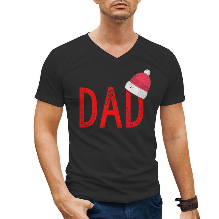 Dad Xmas PJs Christmas Pajamas And Xmas PJ Family Shirt Men's V-Neck T-Shirt