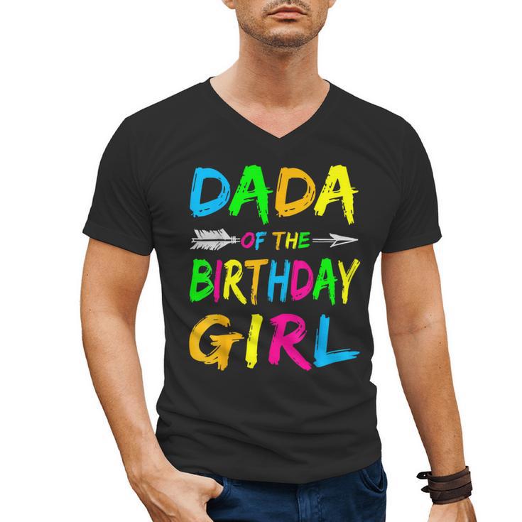 Dada Of The Birthday Girl Retro 80's Party Shirt Men's V-Neck T-Shirt