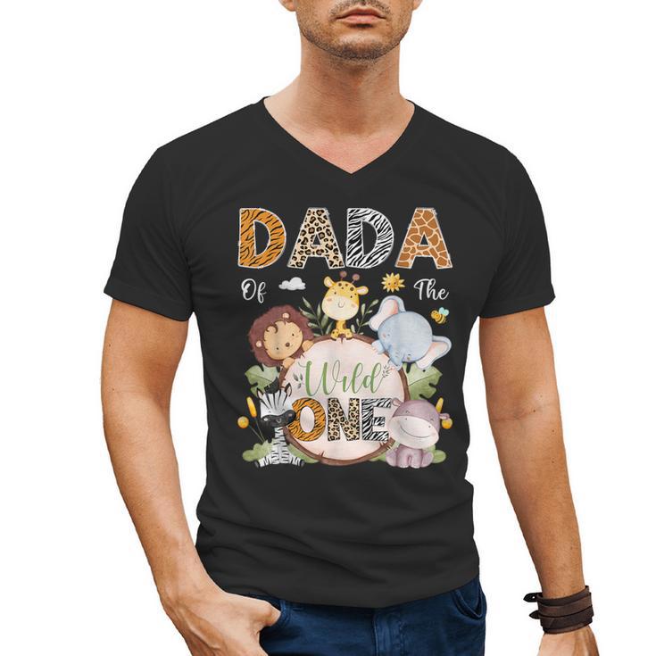 Dada Of The Wild One 1St Birthday Safari Jungle Animals Men's V-Neck T-Shirt