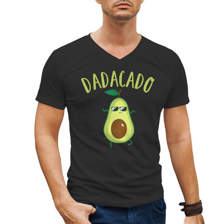 Dadacado Cute Daddy Avocado Pregnant Dad Father Day Men's V-Neck T-Shirt