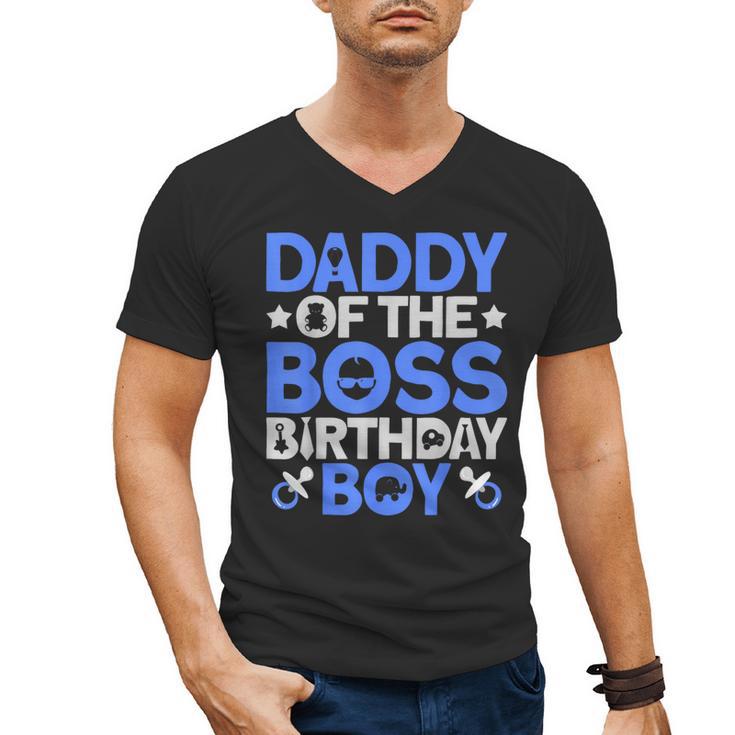 Daddy Of The Boss Birthday Party Outfit Like A Boss Daddy Men's V-Neck T-Shirt