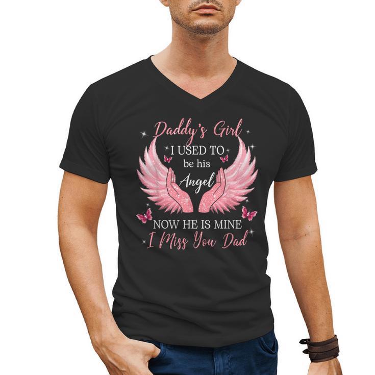 Daddy Girl I Used To Be His Angel Now He Is Mine Men's V-Neck T-Shirt