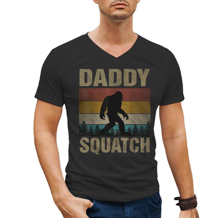 Daddy Squatch Bigfoot Dad Sasquatch Yeti Family Matching Men's V-Neck T-Shirt