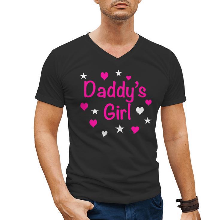 Daddy's Girl Shirt With Pink Lettering Men's V-Neck T-Shirt