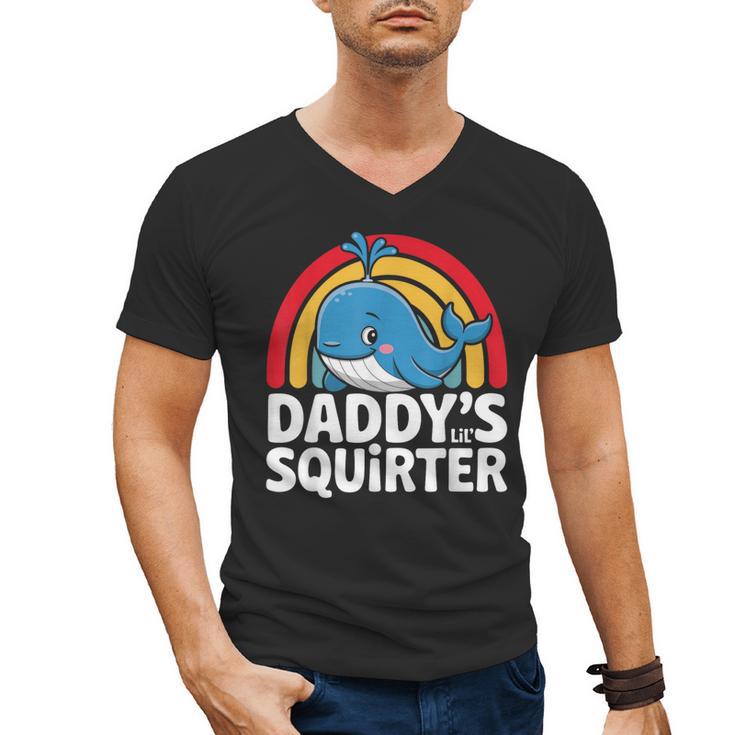 Daddy's Lil Squirter Cute Embarrassing Woman Men's V-Neck T-Shirt