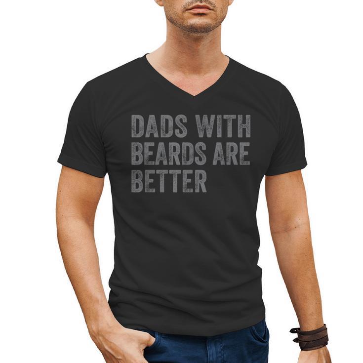 Dads With Beards Are Better Fathers Valentine's Day Men's V-Neck T-Shirt