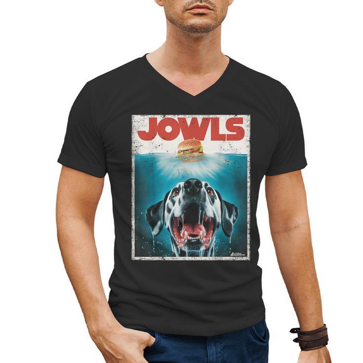 Dalmatian Jowls Cute Paws Spot Dog Mom Top Dog Dad Men's V-Neck T-Shirt