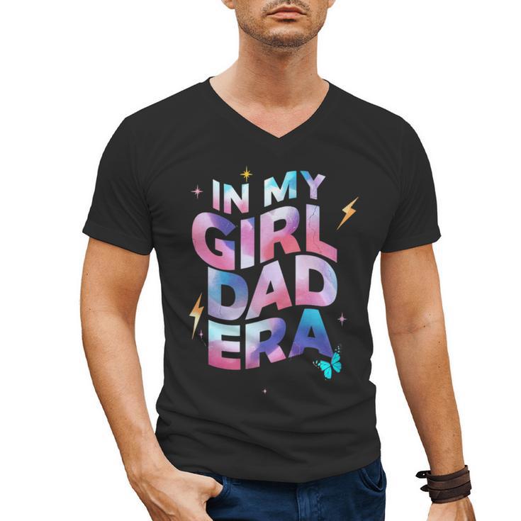 In My Daughter Era Dad Life Soft Pastel Pride Theme Men's V-Neck T-Shirt