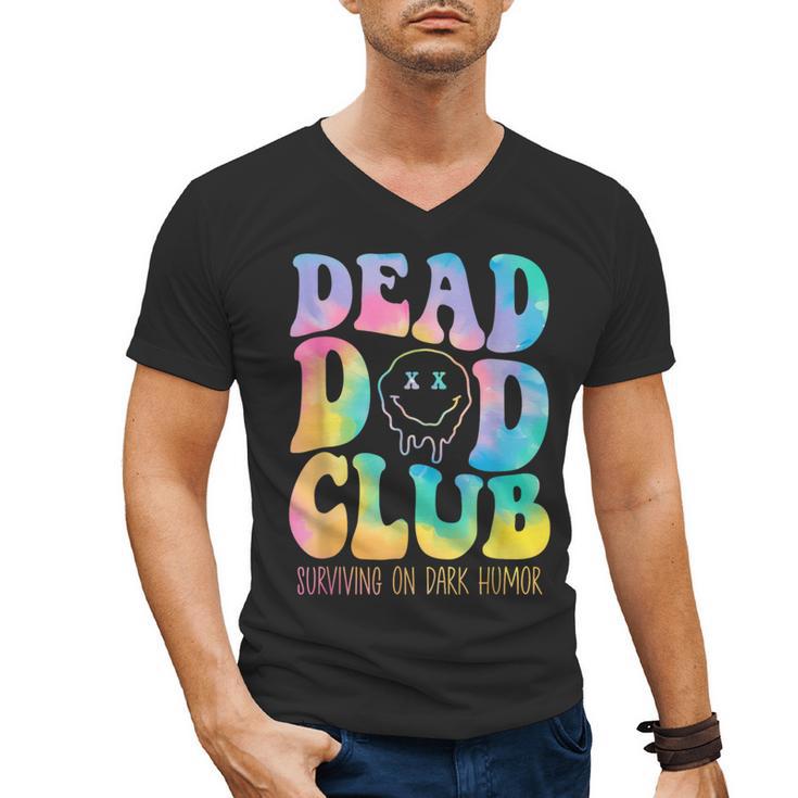 Dead Dad Club Surviving On Dark Humor Hippie Men's V-Neck T-Shirt