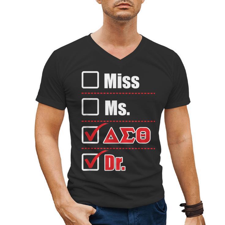 Delta Sigma Theta Sorority Delta Doctor Graduation Men's V-Neck T-Shirt