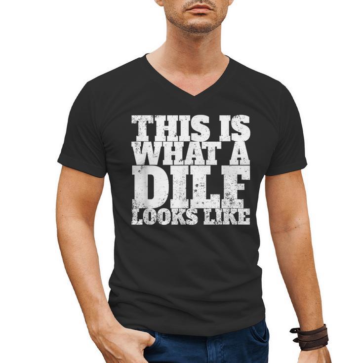 This Is What A DILF Looks Like Hot Dad DILF Men's V-Neck T-Shirt