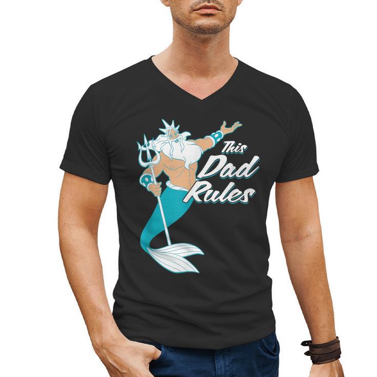 Disney The Little Mermaid King Triton Dad Men's V-Neck T-Shirt