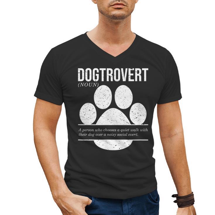 Dogtrovert Definition Introvert Dog Lover  For Men Women Girls Kids Men's V-Neck T-Shirt