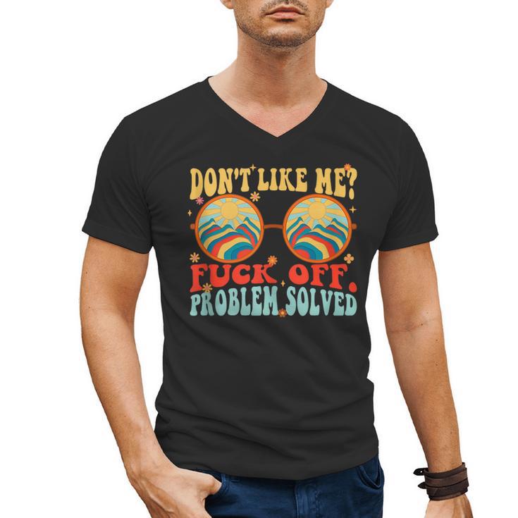 Don't Like Me Antisocial Introvert & Anti Social Men's V-Neck T-Shirt