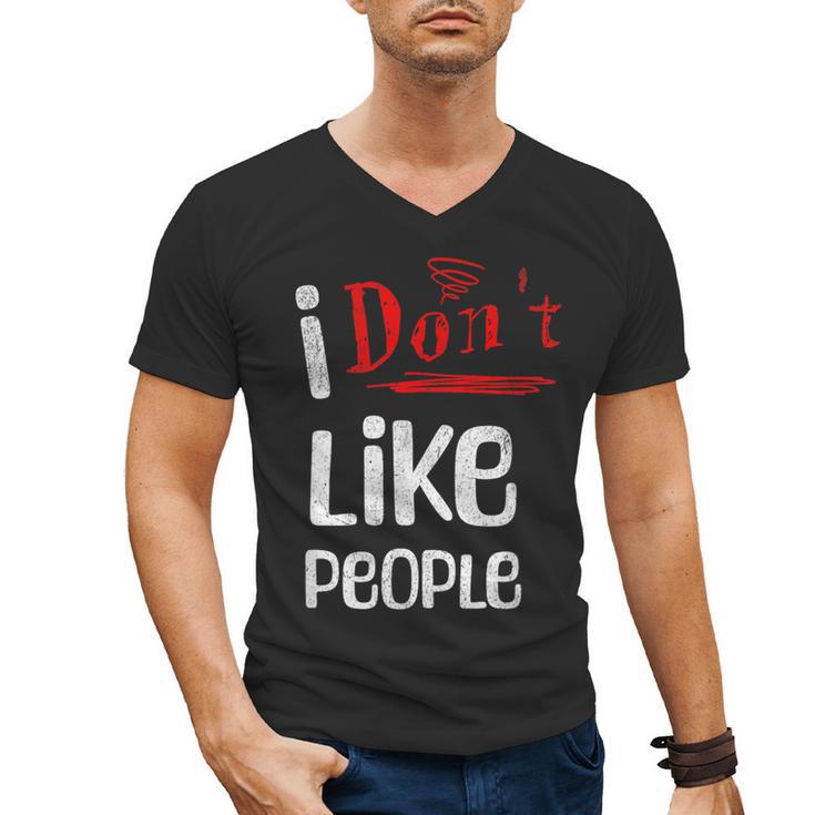 I Don't Like People Introvert Small Men's V-Neck T-Shirt