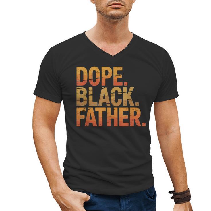 Dope Father African Pride Dad Papa Daddy Fathers Day Men's V-Neck T-Shirt