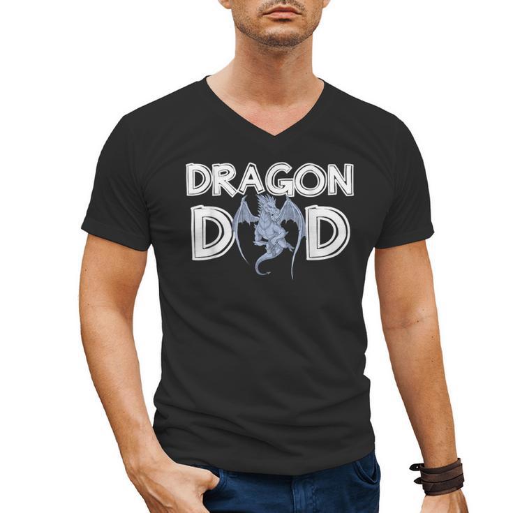 Dragon Dad Daddy Father's Day Dragon Men's V-Neck T-Shirt