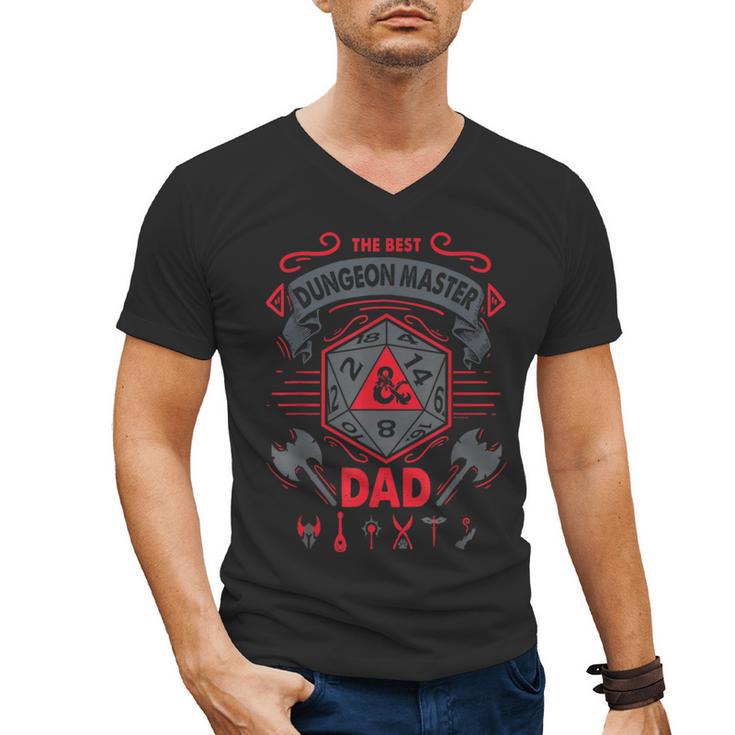 Dungeons & Dragons The Best Dungeon Master Dad Die Logo Men's V-Neck T-Shirt