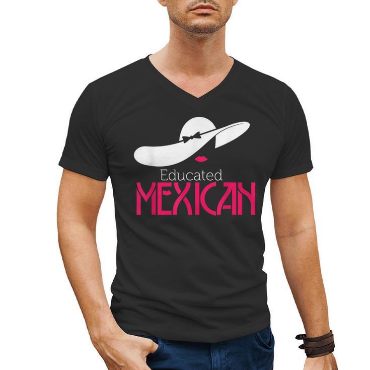 Educated Mexican Graduation Shirt For Women Men's V-Neck T-Shirt