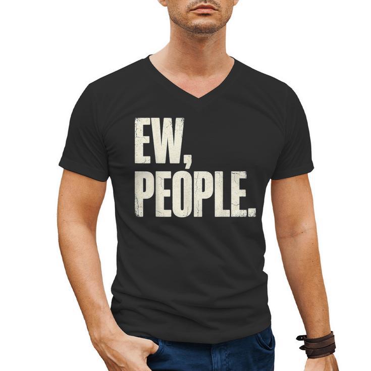 EW People Introvert Sarcastic Graphic Style Men's V-Neck T-Shirt
