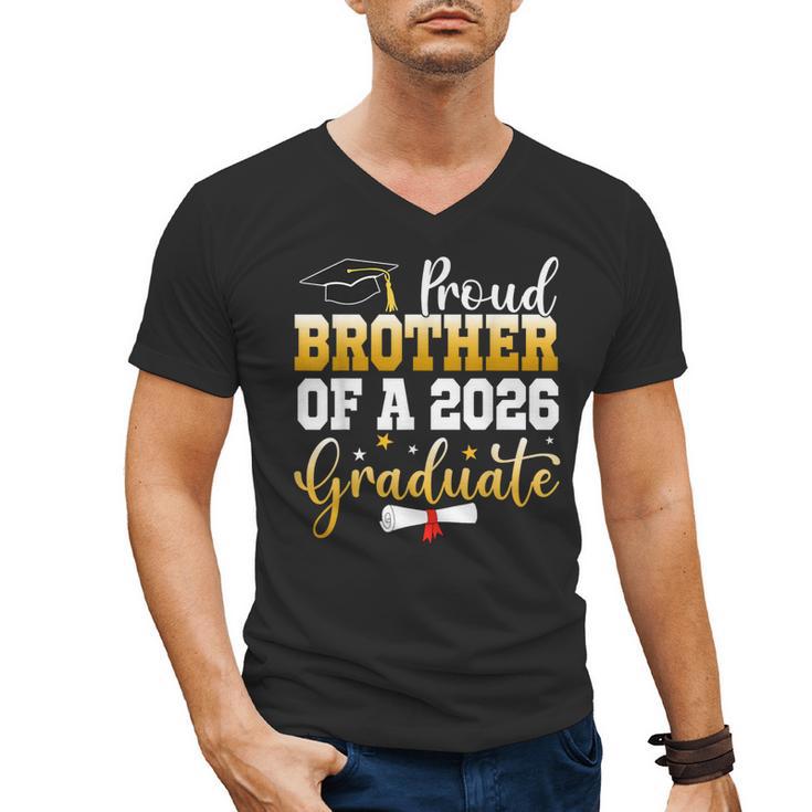 Family Graduation Party Proud Brother Of A 2026 Graduate Men's V-Neck T-Shirt