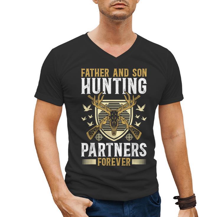 Father And Son Hunting Partners Dad And Son Hunting Buddies Men's V-Neck T-Shirt