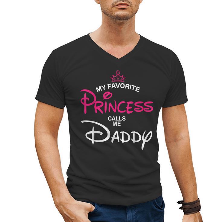My Favorite Princess Calls Me Daddy Daughter Fathers Day Men Men's V-Neck T-Shirt